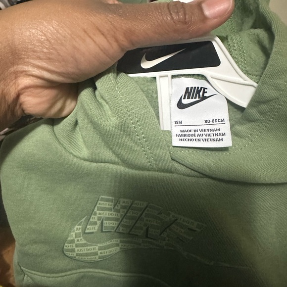 Nike Olive Green Baby Hoodie and Pants Set - Picture 5 of 5